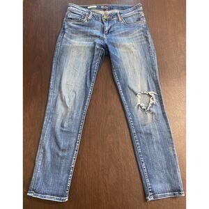Kut from the Kloth Catherine Boyfriend Jeans Distressed Knee Size 6 Casual Basic